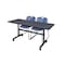 Kobe FlipTop Table, 60" W, 29" H, Laminate Top, Gray MKFT6024GY44BE - alternate 1